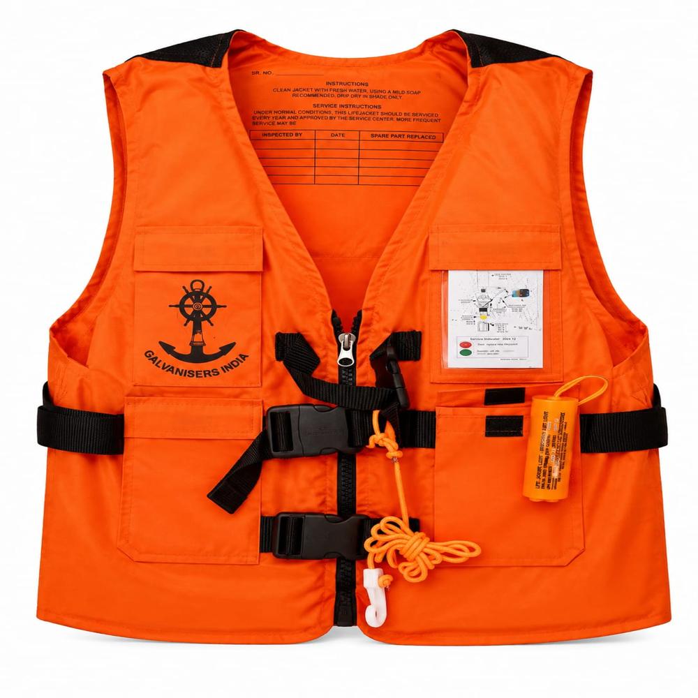 Inflatable Life Jacket - Polyester, Normal Warm Degree, Red Color | Unisex, Lace Decoration for Emergency and Rescue Operations