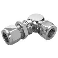 S.S. Bulk Head Elbow - Stainless Steel, 1/2 Inch - 4" Size, Silver Color | Grade 304, 304L, 316, 316L, Galvanized Surface Treatment, Round Shape