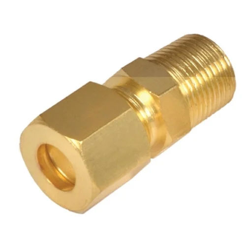 Silver Brass Male Connector