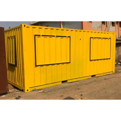 Yellow Paint Coated Portable Construction Site Cabin