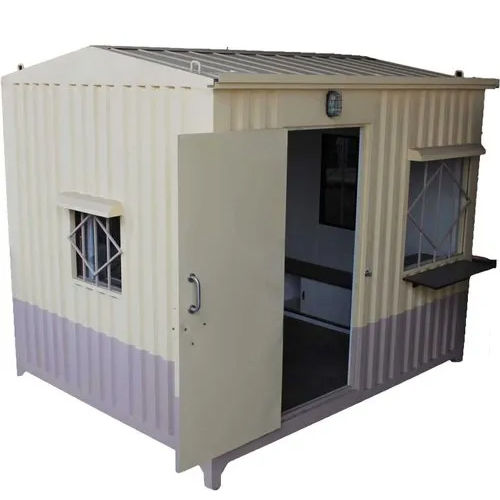 White-Purple Ms Modular Construction Site Cabin