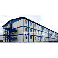 Workman Colony - Pu Panel & Steel, White Blue Color | Termite Resistant, Weather Resistant, Low Maintenance, Quick Installation, Cost Effective, Durable