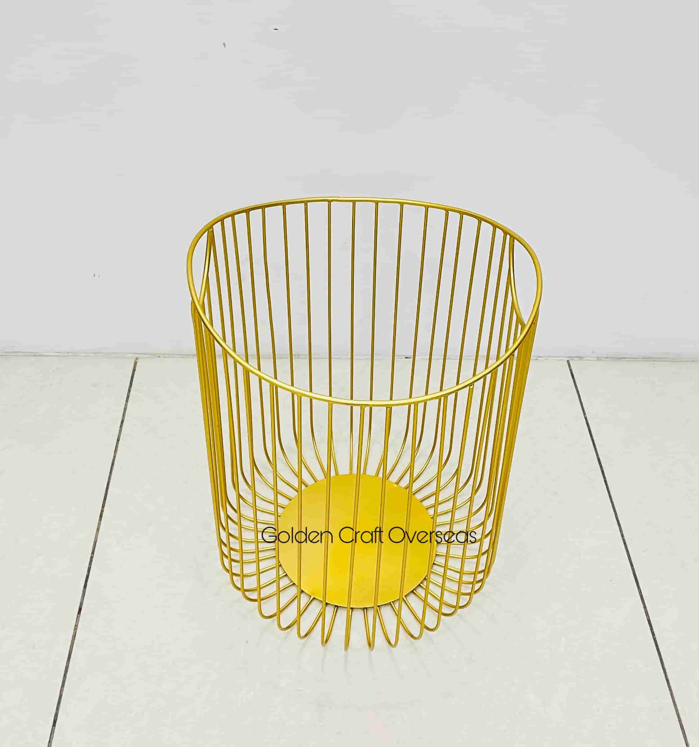 Modern Contemporary Golden Basket iron made powder coated finish