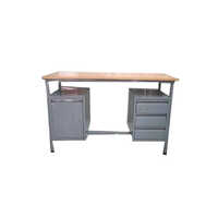 Office Metal Table - Stainless Steel, 54"l X 24"d X 30"h , Modern Design With Drawer Storage, Multi-colored Finish, Foldable Feature, Durable For High-traffic Office Use