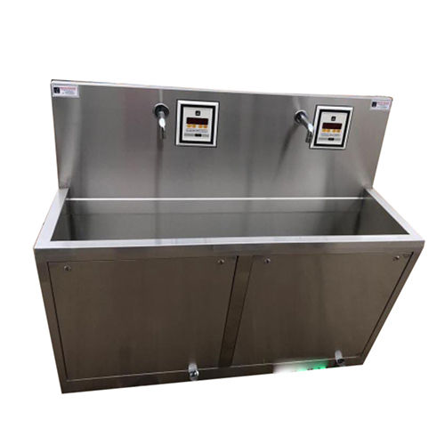 Automatic Scrub Sink - Color: Silver