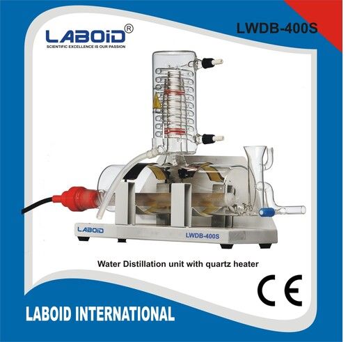 GLASS WATER DISTILLATION UNIT WITH QUARTZ HEATER