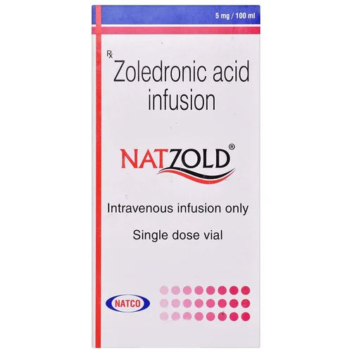 Zoledronic Acid Infusion - 5 mg/100 ml Liquid Dose | Injectable Treatment for Osteoporosis, Cancer-Related Bone Conditions, Cool & Dry Storage