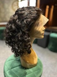 Indian curly full lace human hair wig