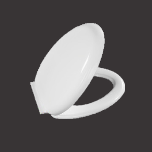 Oval Regular Seat Cover - Plastic, Different Sizes Available, Glossy White Finish | Wall-Mounted, Easy to Clean and Maintain, Stylish Design