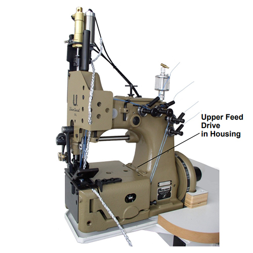 TWO NEEDLE INDEPENDENT ROWS DOUBLE LOCKED STITCH MACHINE