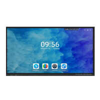 Black 65 Inch Interactive Flat Display Panel