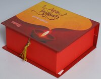 Diwali Pooja Gift Box - Metal Diya 18.5x15.5x7.5 Cm, Red | Eco-friendly, Hygienic, Lightweight, Non-toxic, Polished Finishing