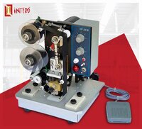 Semi Automatic Ribbon Coding Machine - 150x200x300 Mm, Gray | 110v/220v Power Supply, Variable Print Speed, 12mm Ribbon Width