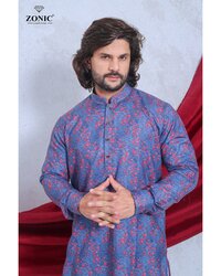 Printed Kurta Pyjama Sets For Men - Color: 5 Color