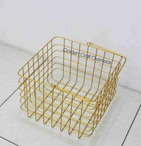 Elegant Basket with handle in gold for multi purpose use