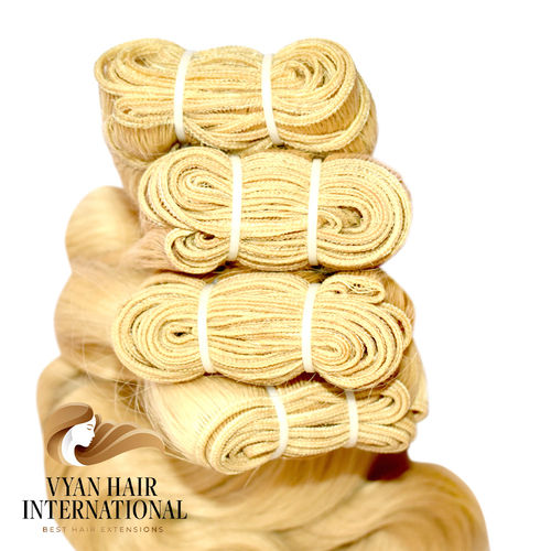 Blonde Human Hair Extensions Bundles 100% Unprocessed Full Cuticle Virgin Hair Extensions