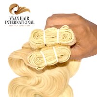 Blonde Human Hair Extensions Bundles 100% Unprocessed Full Cuticle Virgin Hair Extensions