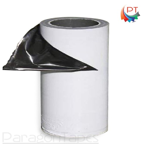 Surface Protection Tape - Polyester 75mm Wide, Black And White, Single-sided Pressure Sensitive Adhesive, High Abrasion Resistance And Moisture Protection