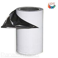Surface Protection Tape - Polyester 75mm Wide, Black And White, Single-sided Pressure Sensitive Adhesive, High Abrasion Resistance And Moisture Protection