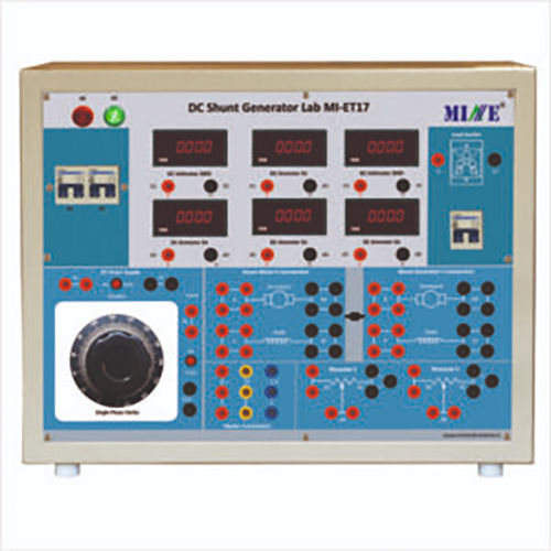 Dc Shunt Generator Lab Trainer (Mi-Et17) Usage: Laboratory