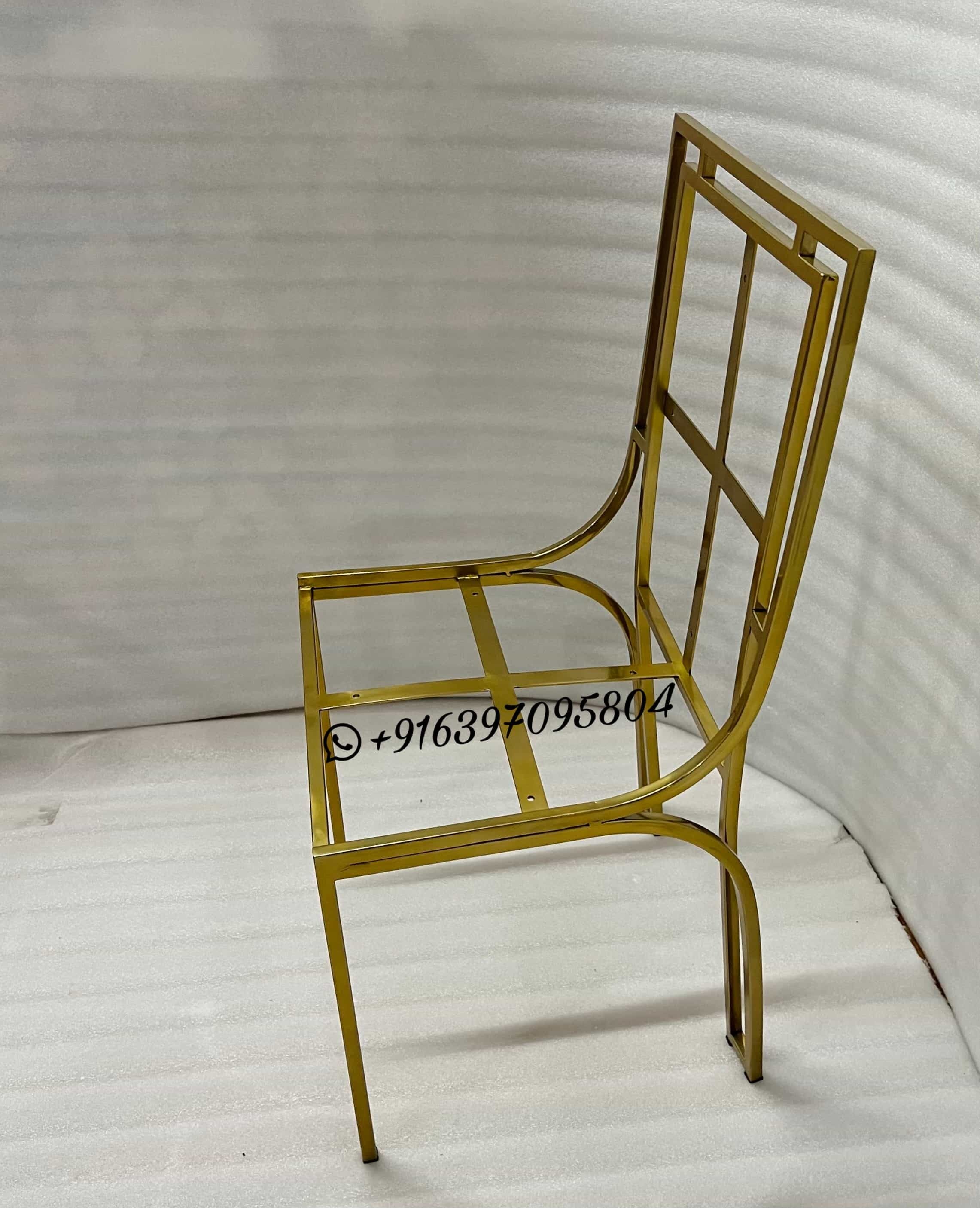 Stainless Steel Chair frame with gold mirror finish