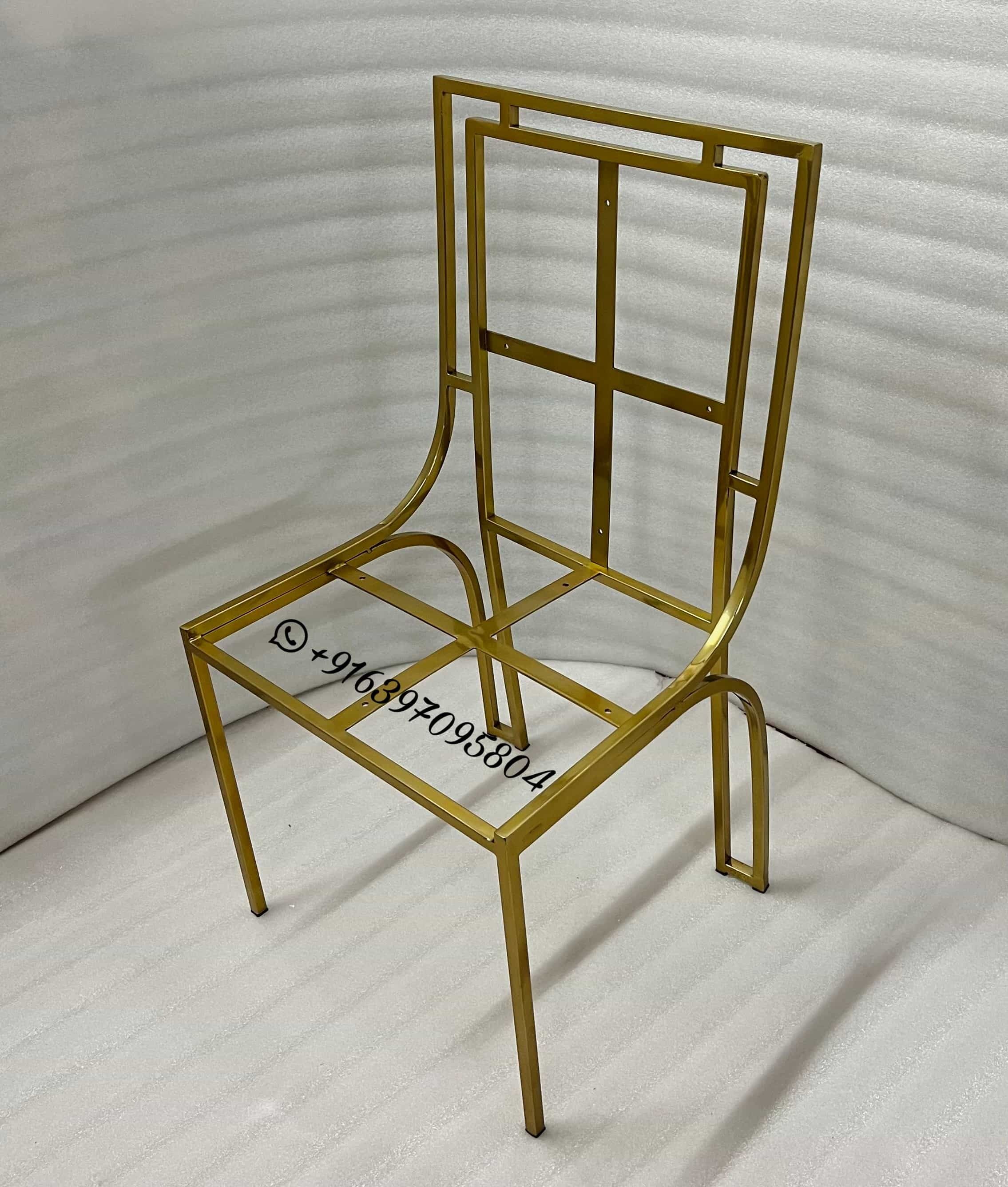 Stainless Steel Chair frame with gold mirror finish