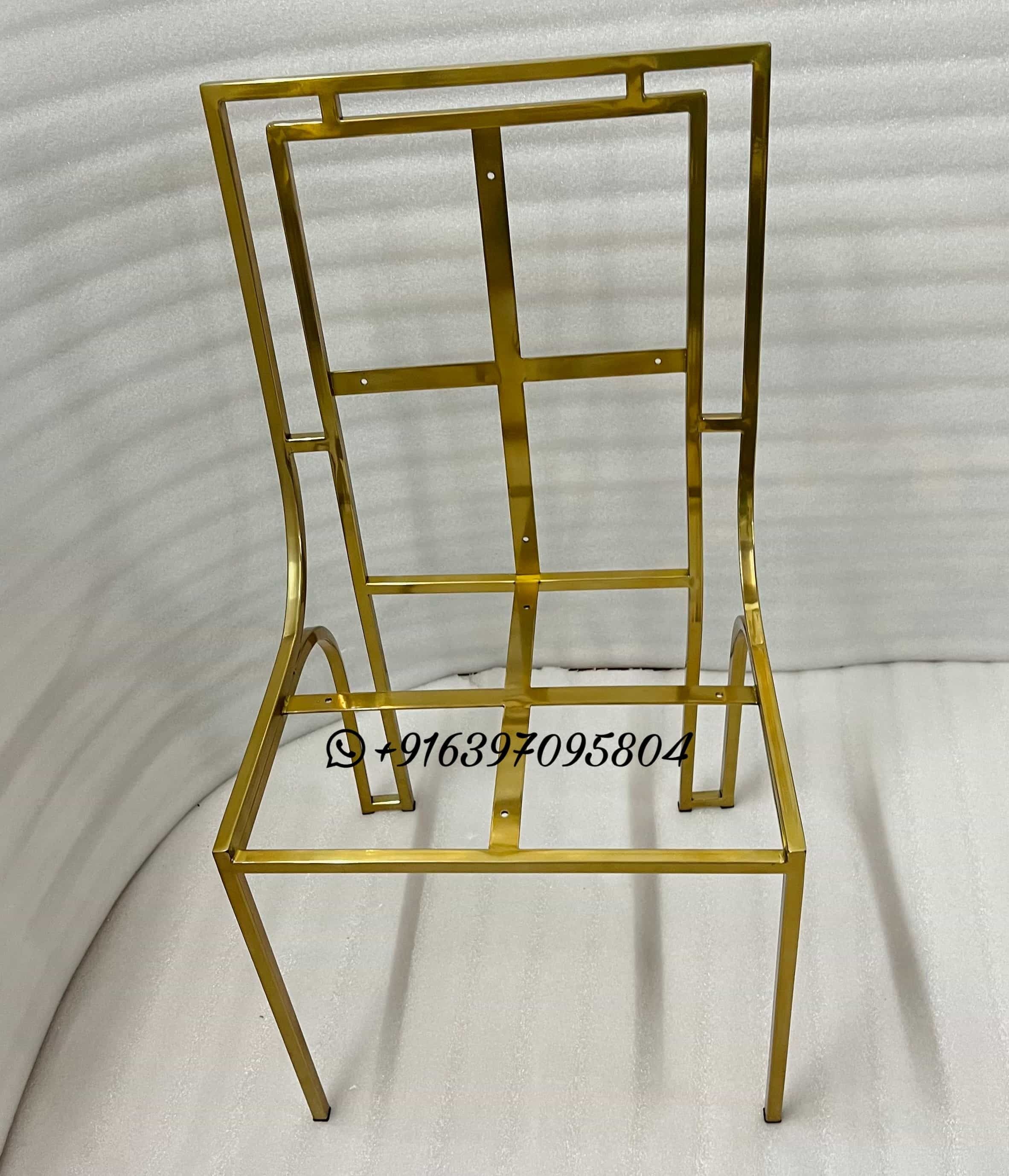 Stainless Steel Chair frame with gold mirror finish