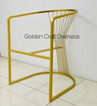 Voguish Sofa Chair Frame IN iron With Goden Powder Coated finish