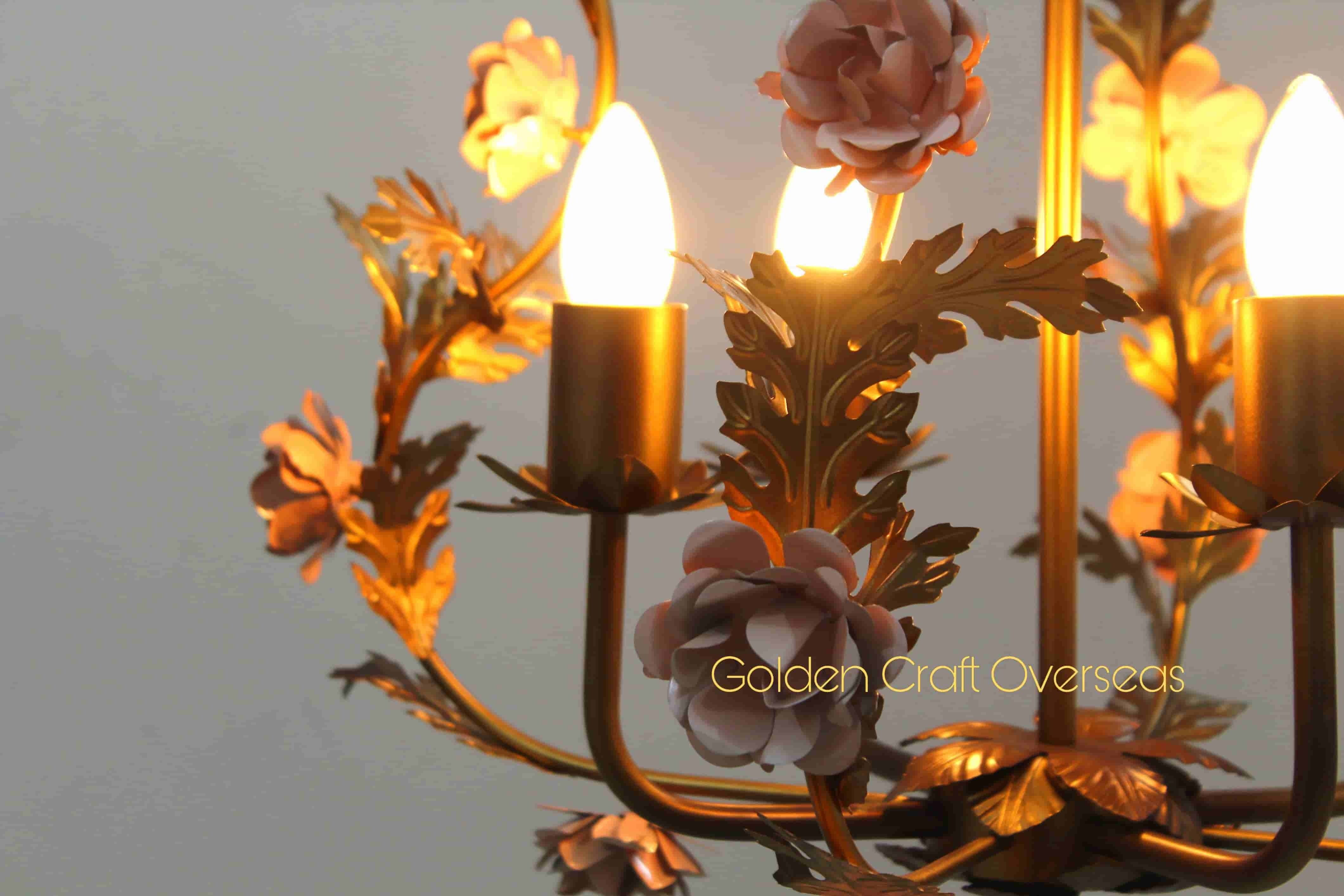 Floral Antique CHandelier Iron Made with flowers of different colors