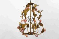 Floral Antique CHandelier Iron Made with flowers of different colors