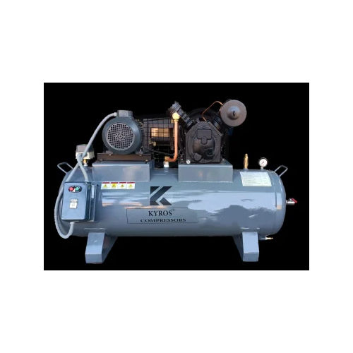 Grey Single Stage Reciprocating Air Compressor