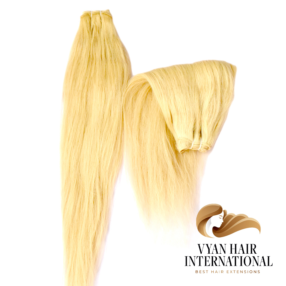 Human Hair Supplier Bone Straight Human Hair Blonde Cuticle Aligned Virgin Hair Bundles