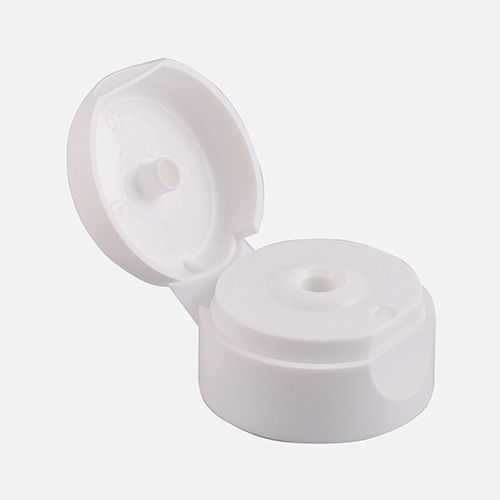 40 MM White Snap On Center Hole Flip Top Cap