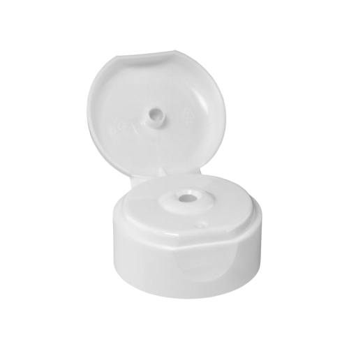 40 MM White Snap On Center Hole Flip Top Cap