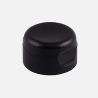 35 MM Black Snap On Center Hole Flip Top Cap