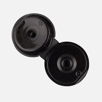 40 MM Black Snap On Center Hole Flip Top Cap