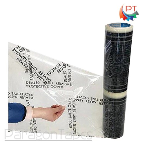 Floor Protection Tape Easy Unwind Self Adhesive Film Roll for Hardwood Floor Tile and Hard Surfaces - Transparent, Single-Sided Adhesive | Scratch and Dirt Resistance