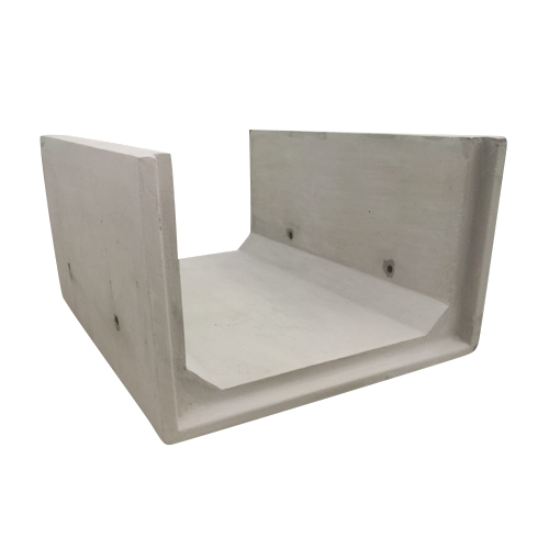 RCC Precast U Shaped Channel - Durable Polished Concrete , Custom Sizes for Stormwater Management and Erosion Control