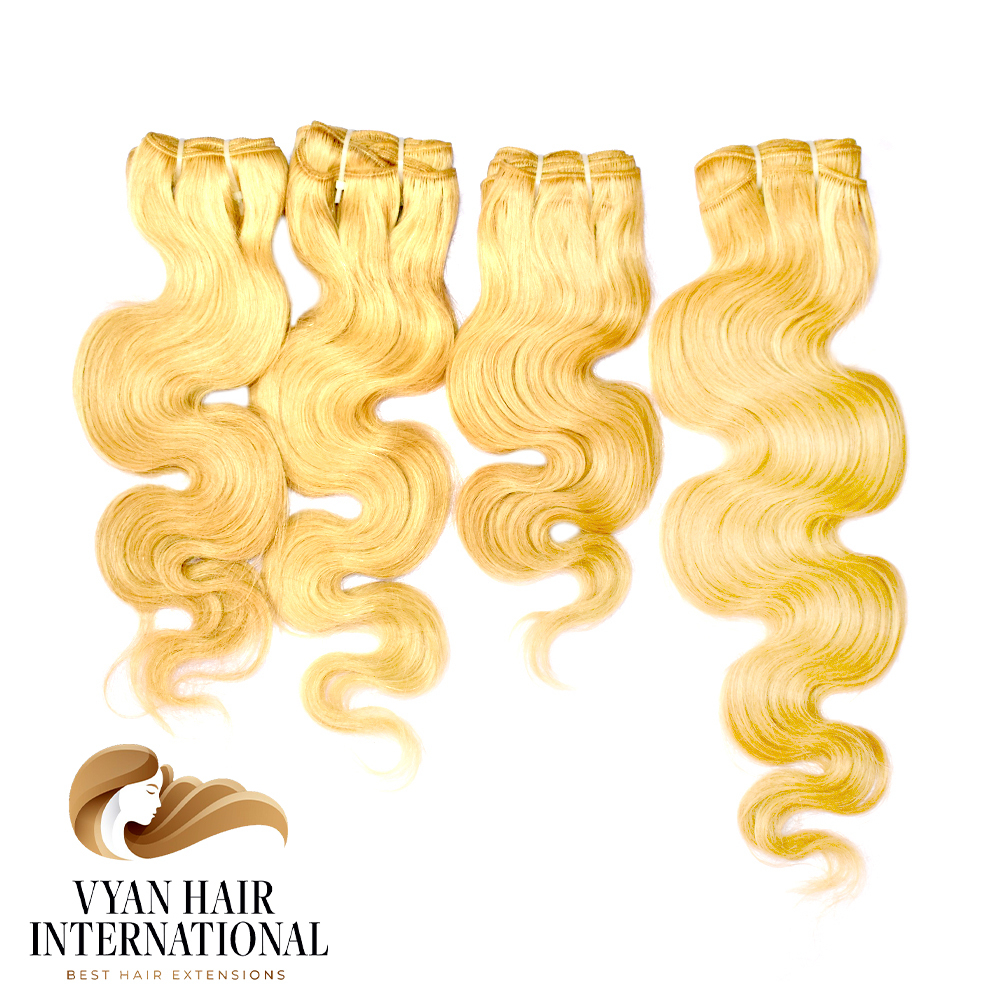Russian Blonde 613 Virgin Hair Bundles Body Wave Style Long Size Available