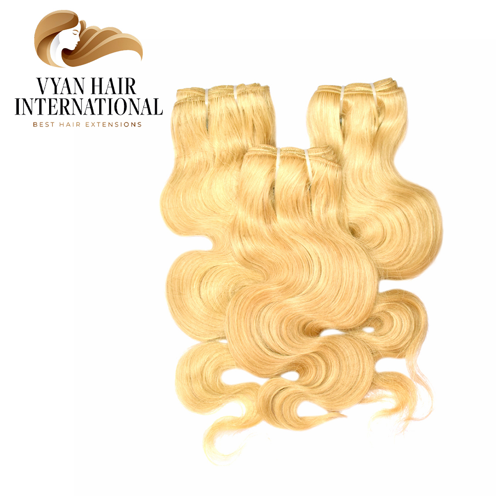 Russian Blonde 613 Virgin Hair Bundles Body Wave Style Long Size Available