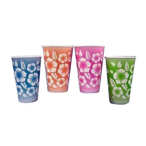 Multicolor 300Ml Printed Paper Glass