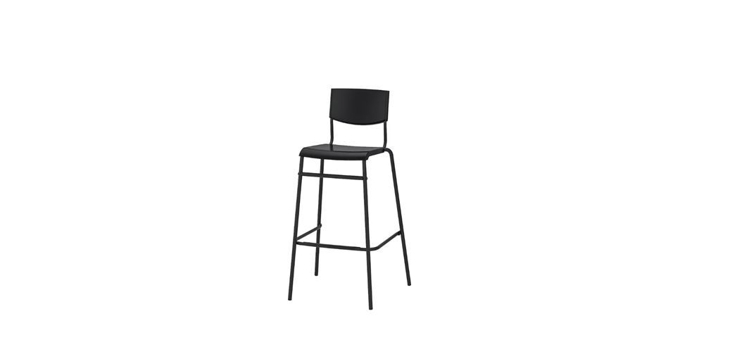 Bar stool with backrest