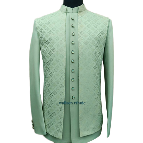 Mens Green Jodhpuri Suit