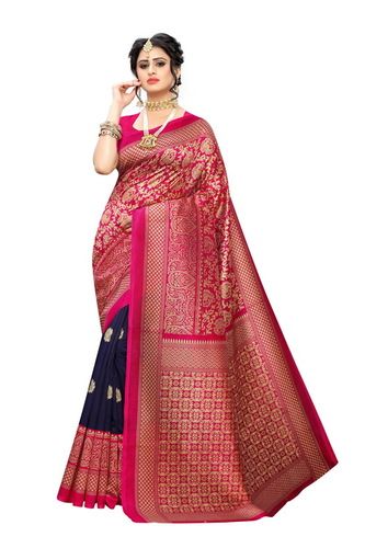 Wedding Wear Pink Plain Saree For Women, With Blouse, 5.5 m (separate  blouse piece) at Rs 999/piece in Kochi