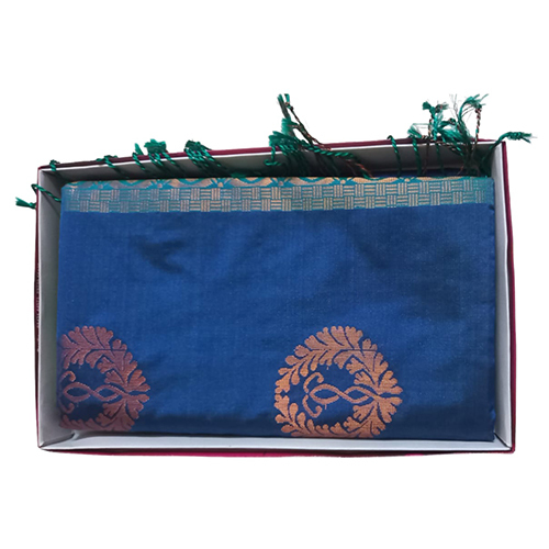 Ladies Blue Soft Silk Sarees