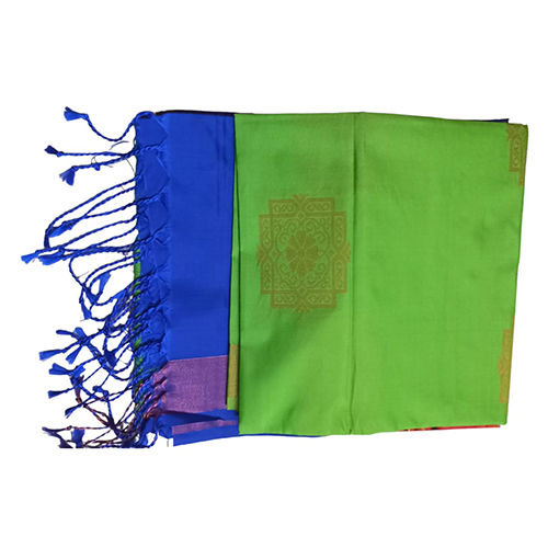 Different Available Ladies Green Soft Silk Sarees