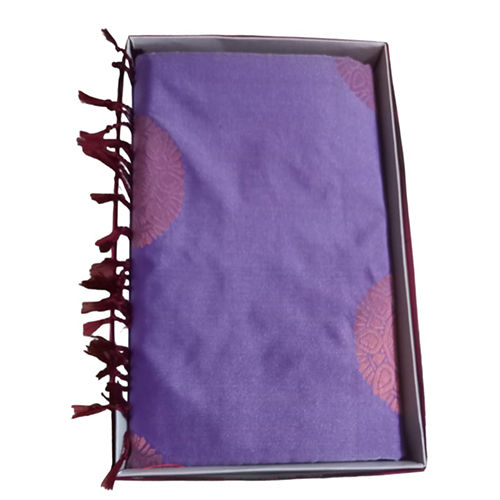 Ladies Purple Soft Silk Sarees