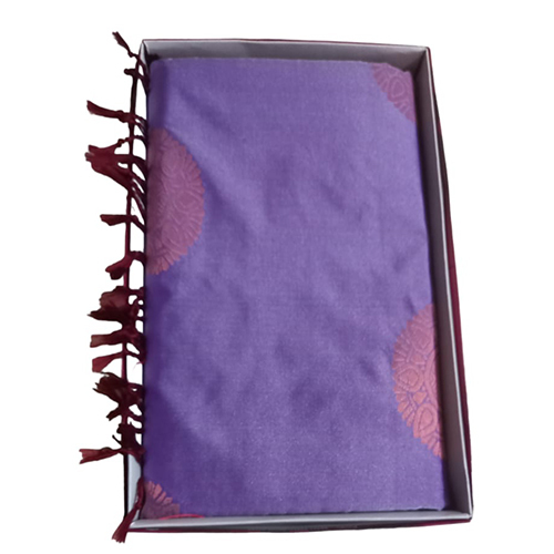 Ladies Purple Soft Silk Sarees