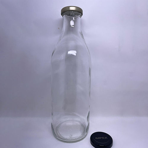 Storage bottle with glass stopper, Capacity 1000 ml, Colorless