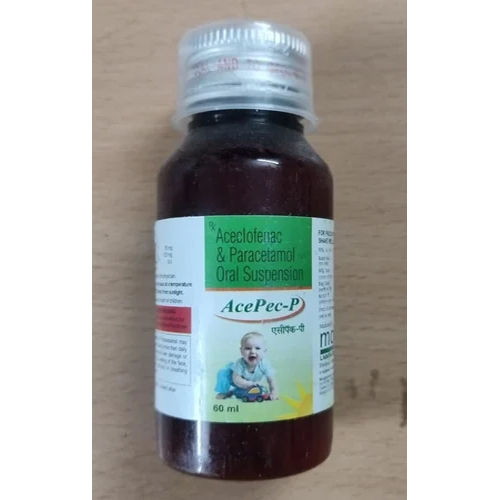 60 ml Aceclofenac Paracetamol Oral Suspension